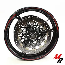 09-16 Suzuki GSX-R1000 - *Straight* OEM Black Front Wheel - Rim (For: 2009 Suzuki GSXR1000)