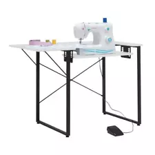 Sew Ready Sewing Machine Table 30"X41" Dart MDF Charcoal Black/White (1-Pack)