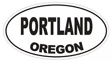 Portland Oregon Oval Bumper Sticker or Helmet Sticker D1642 Euro Oval