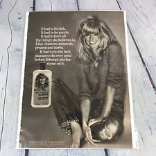 1979 Farrah Fawcett Sexy Lady Faberge Shampoo Vtg Print Ad/Poster Magazine Page