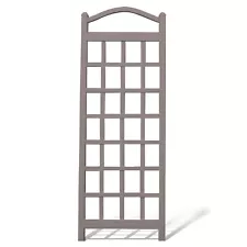 Dura-Trel Cambridge 28"x75" PVC Vinyl Outdoor Garden Patio Trellis, Mocha (Used)