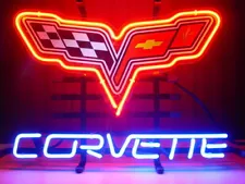 Corvetes Sports Car Auto Garage Neon Sign Light Lamp Wall Decor Bar 20"x16"