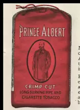 1912 Prince Albert RARE COLOR Tobacco Cigarette RED Tin Pouch ORIGINAL Ad C477