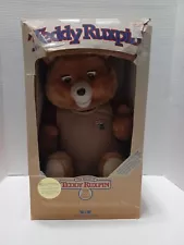 Vintage 1985 Teddy Ruxpin Talking Teddy Bear World of Wonders New in Damaged Box