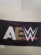 AS IS AEW WWE Flag Wrestling 3x5ft Banner Flag NEW