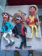 Lot 4 Is 3 Mexican Marionette Puppets