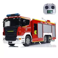 In Stock 1/14 6x4 Remote Control Fire Fighting Truck RC Vehicles Lights Sounds