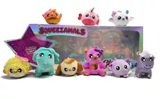 ***USEDDAMAGED BOX Squeezamals Gleam Collection 10Piece Diamond Stuffed Animals