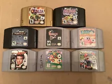 Lot of 8 Nintendo 64 Games N64 Untested, Carts Only: Mario's, ZeldaMM, ResEvil2.