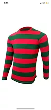 Freddy Krueger Nightmare on Elm Street Striped Costume Shirt-Large-Halloween-NWT