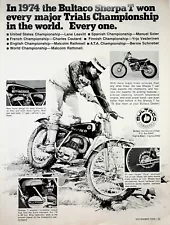 1974 Bultaco Sherpa T Trials Competitors - Vintage Motorcycle Ad