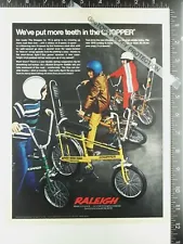 1970 ADVERTISING- Raleigh Chopper 3 5 10 speed shifter bicycle bike w/ sissy bar