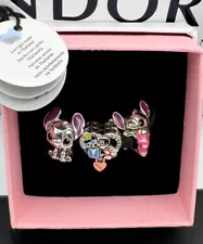 Authentic Pandora Disney Stitch Charm Lot of 3 — Stitch Cake, Stitch, Lilo