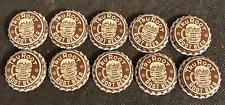 Tru Root Root Beer Cork Lined Vintage Bottle Caps Lot of 10 Baltimore, MD 1950's