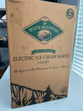 White Mountain Green Electric 6 Quart Ice Cream Freezer Maker PBWMIME612 NOS