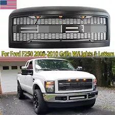 Front Grille For 2008-2010 Ford F250 F350 Raptor Style Grill Matte Black