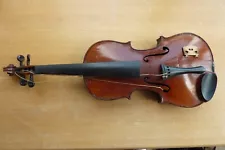 Vintage Un-named Cased Violin for Renovation no Bow