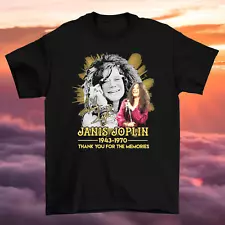 Janis Joplin Thank You For The Memories Black Unisex S-234XL T-Shirt NE079