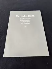 1984 Mercedes Benz Upholstery COLORS Chart 280 380 SL SEC 500SEL Brochure 1983