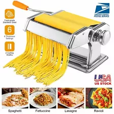 Stainless Steel Pasta Maker Lasagna Spaghetti Tagliatelle Ravioli Roller Machine