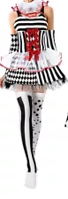 Killer Scary Clown Dress Adult Womens Halloween Costume 5 Piece Large