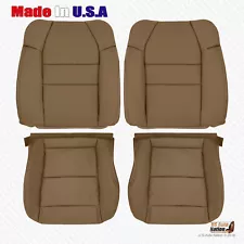 For 2001 to 2006 Acura MDX Driver Passenger Perforated Leather Seat Cover Tan