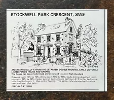 Stockwell Park Crescent - London SW9 - For Sale - 1981 Press Cutting r399