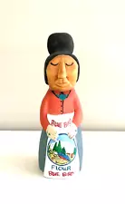 Blue Bird Flour Wood Carved Navajo Woman, Hand Painted, Signed