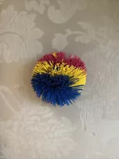 VTG 90s ORIGINAL KOOSH Ball Toy 3” Multicolor Yellow Red Blue