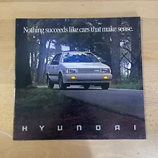 1988 Hyundai Excel Original Car Sales Brochure Catalog