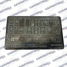 1997-2003 Mitsubishi Montero Sport 3.0L Engine Underhood Fuse Relay Box Cover (For: 2003 Mitsubishi Montero Sport)