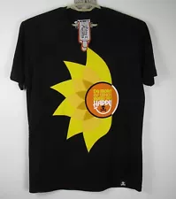 Johnny Cupcakes NWT Large Black Cotton W/ Yellow Happy Graphic Sunflower T Shirt