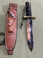 Randall Model 14 Attack Knife Sawtooth Spear Point Blade Johnson Sheath