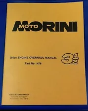 Moto Morini 350 Engine Overhaul Manual - ABOOK-J H76