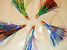 5 Trolling Lures Custom Pack Saltwater Offshore Fishing Mahi Sail Tuna Wahoo Lot