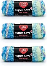 Red Heart Super Saver Yarn, 3 Pack, Print colors - 3 Count