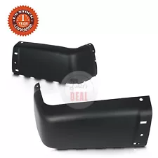 For 2007-2013 Chevy Silverado 1500 Rear Bumper End Caps Set Left & Right Black