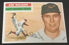 1956 Topps Baseball Trading Card GB #171 Jim Wilson EX