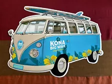 NEW Kona Big Wave Liquid Aloha Beer Hawaii VW Bus Tin Tacker Metal Sign