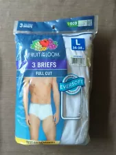 Fruit of the Loom Regular Brief Underwear for Men, White FTL-7601 Large L 36-38