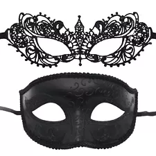 Couple 2pcs Masquerade Masks Costume Ball Wedding Cosplay Party Mask