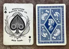 New Listingc1890 Antique Perfection Playing Card Co playing cards, 52/52 No J Tip-Top Brand