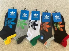 Adidas Men’s Socks Ankle Socks Originals 5 Pack Colorway Sz 8-12 Un