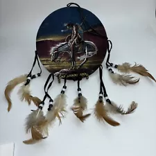 NATIVE AMERICAN Canvas DREAM CATCHER WALL HANGING DECORATION Horse