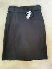 M&S Black Pencil Skirt With Belt UK14 BNWT