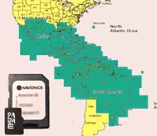 2024 Navionics+ Plus microSD SD Chart Card Maps Mexico, Caribbean Brazil,Bahamas