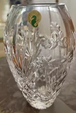 Waterford Shamrock Crystal Vase 7.5” NEW With Tags MINT Discontinued 143442