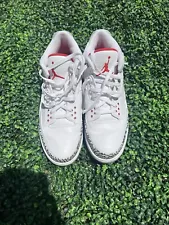 Nike Air Jordan 3 White Cement 88 Dunk Contest 2013 Size 14 580775-160 White OG