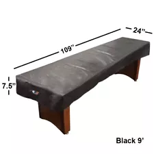 USED. Heavy Duty Leatherette Shuffleboard Table Cover (Black, 9')