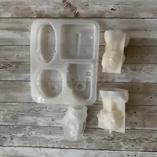 PREOWNED LOT OF 4 SILICONE MOLDS HOME DECOR CANDLE MAKING/ RESIN MOLDS